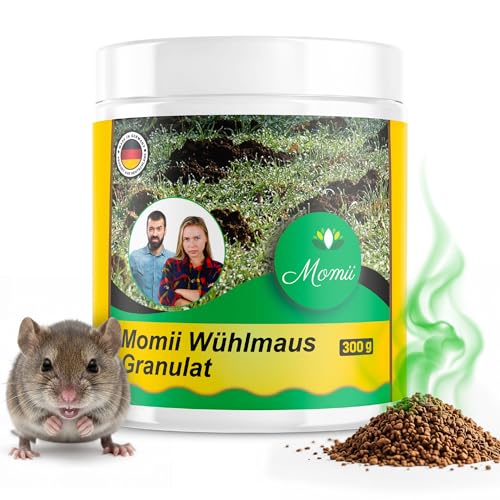 Momii Wühlmaus Granulat 300 g – Effektive Wühlmaus Abwehr mit Sofort- &...