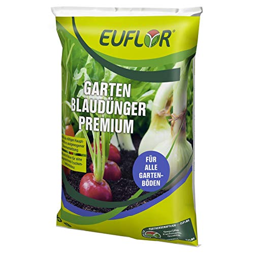 Euflor Garten Blaudünger Premium 5kg Sack•NPK-Dünger 15+5+20 mit 2% MgO und...