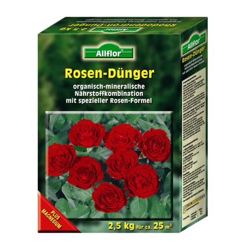 Allflor Rosen-Dünger 1 x 2,5 Kg in der Faltschachtel I Rosendünger mit...
