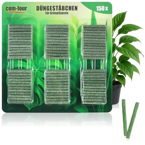 COM-FOUR® 150x Düngestäbchen für Grünpflanzen, ausgewogener...