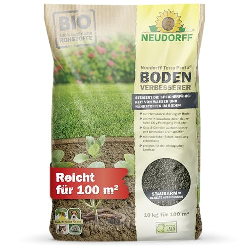 Neudorff Terra Preta BodenVerbesserer 10 kg für 100 m² - Bodenaktivator aus...