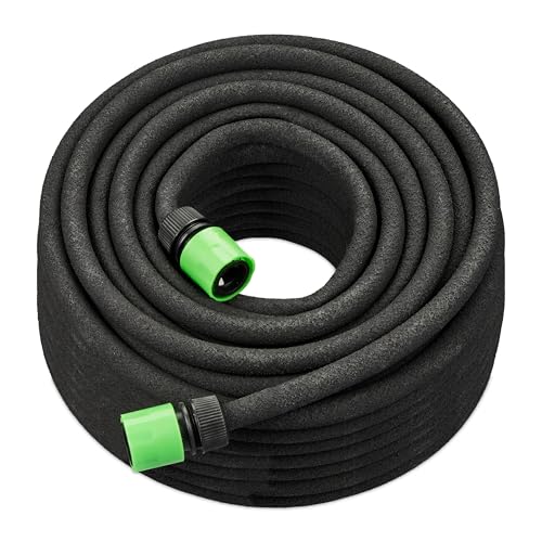 Relaxdays Tropfschlauch, 50 m, Perlschlauch zur Bewässerung von Hochbeeten und...