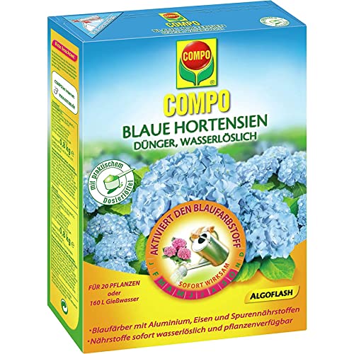 Compo Blaue Hortensien Dünger, Wasserlöslich, Aktivierung des Blaufarbstoffs,...