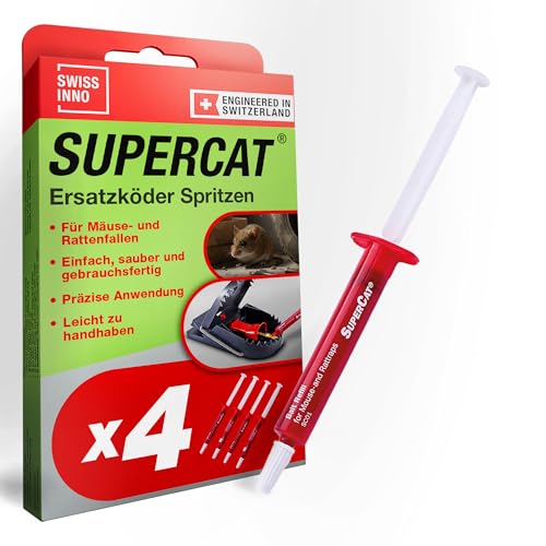 SWISSINNO SuperCat Ersatz-Köder-Spritzen mit Erdnussbutter für Mäuse- und...