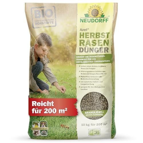 Neudorff Azet HerbstRasenDünger - Organischer Bio-Dünger für 200 m² stärkt...