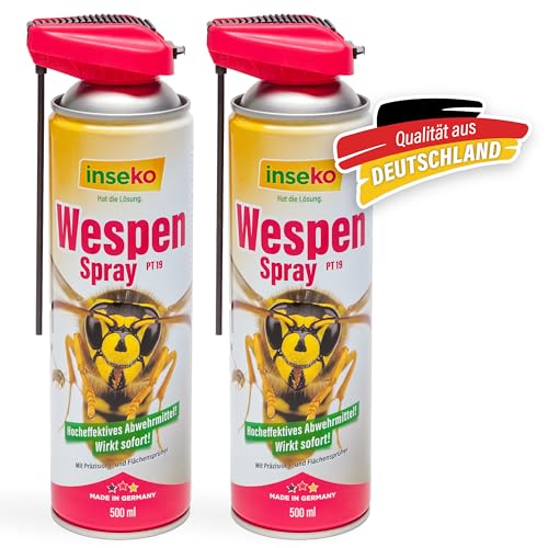 inseko Wespenspray mit Sprührohr 500ml - Profi Wespen-Abwehr Spray mit...