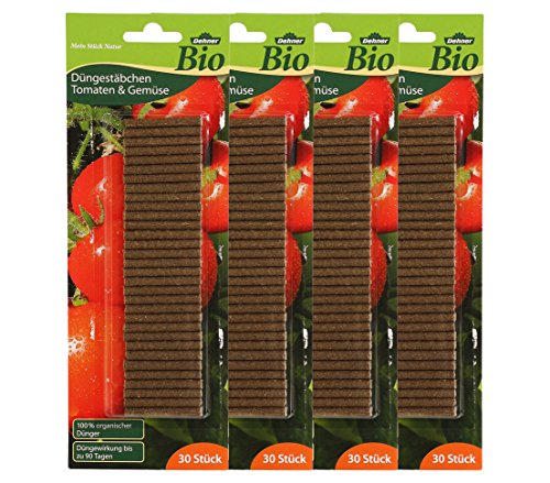 Dehner Bio Düngestäbchen für Tomaten, 4 x 30 Stück (120 Stück),...
