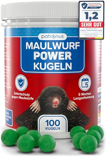 Patronus Maulwurf Power Kugeln 100 STK. - Maulwurf Vertreiber-Kugeln mit Sofort-...
