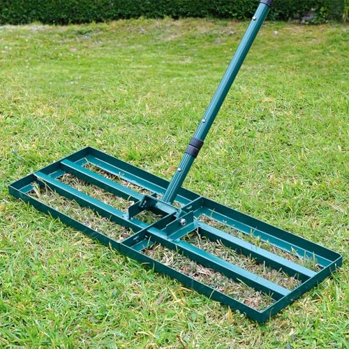 Signstek Rasenrakel Rasen/Lawn Leveling Rake Golf rasenrakel Werkzeug mit Stiel...