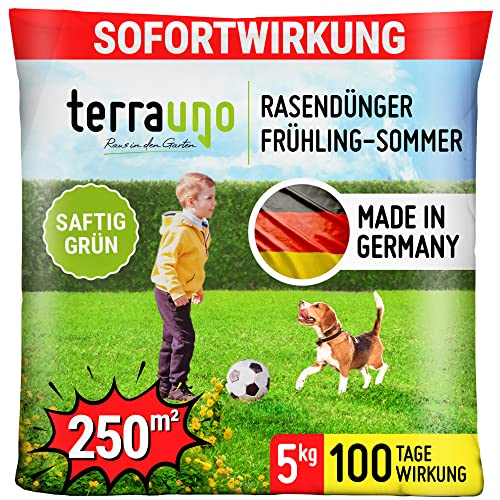 TerraUno - Rasendünger Frühjahr/Sommer I Langzeitdünger Rasen für 100 Tage I...