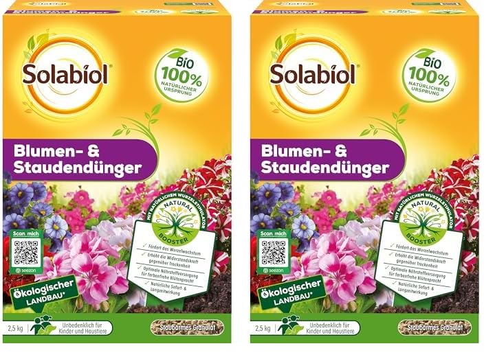 Solabiol Blumen- & Staudendünger, Spezialdünger mit Sofort- und...